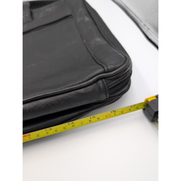 Converse Shoulder PC Bag Faux Soft Leather Clutch Black - Rare Vintage - Picture 10 of 11